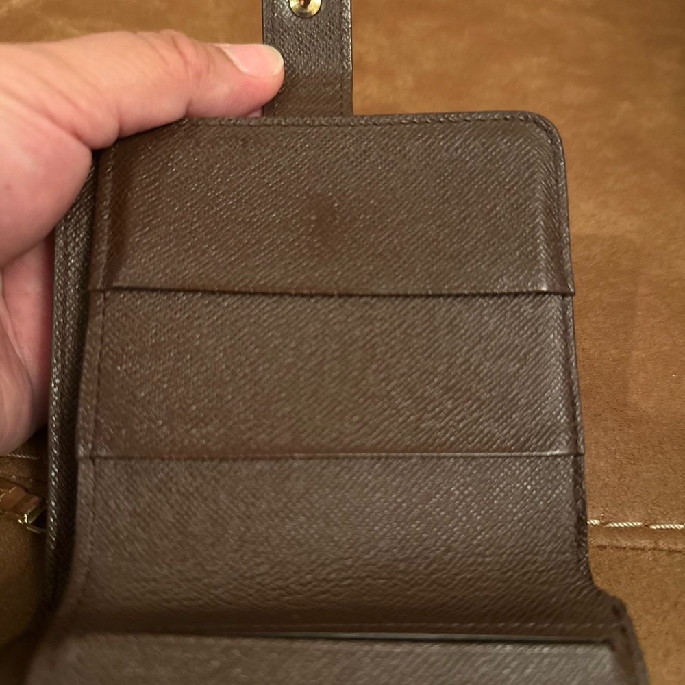 Louis Vuitton Damier Ebene Pattern Coated Canvas Compact Wallet - Picture 11 of 16